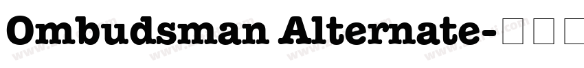 Ombudsman Alternate字体转换